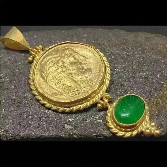 Intaglio Roman Coin Pendant Solid Silver | 925 Sterling Silver - Picture 2 of 6